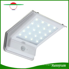 20 UNIDS SMD 2835 LED ABS + Aluminio Panel Solar Power Wall Light Lámpara de jardín al aire libre Motion + Sound Sensor Control lámpara solar